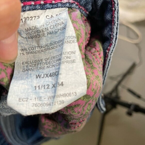 Rock 47 Jeans by Wrangler Women’s Size 11/12 Bootcut Studded Back Pocket Western - Picture 9 of 10